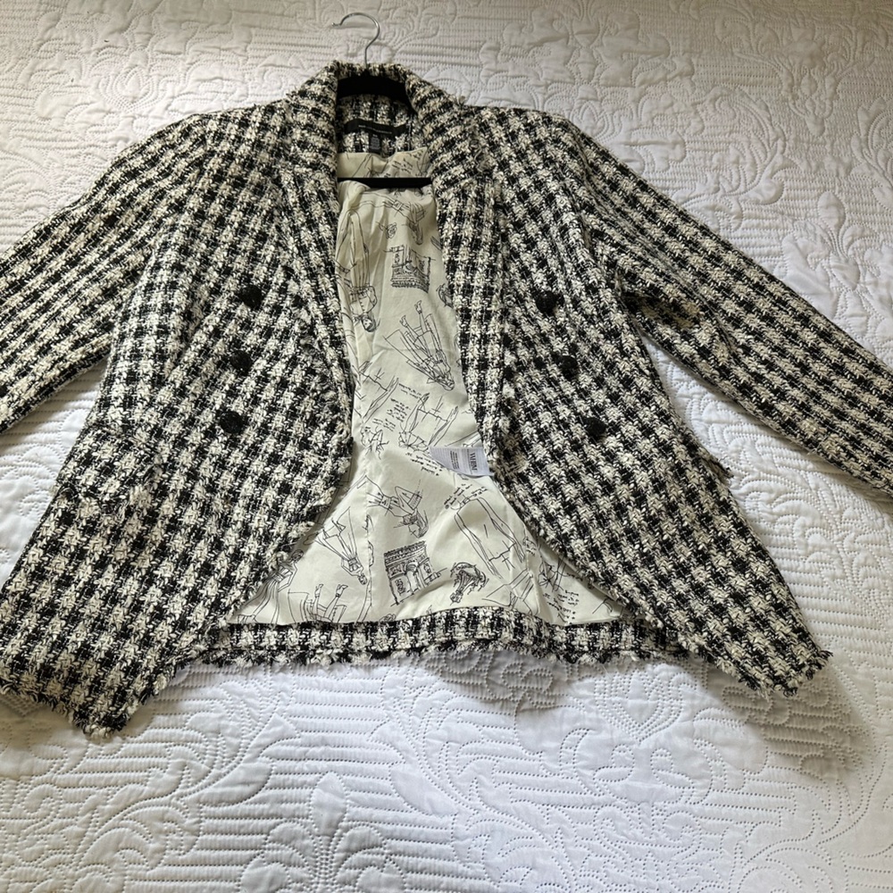 White House Black Market Houndstooth Blazer